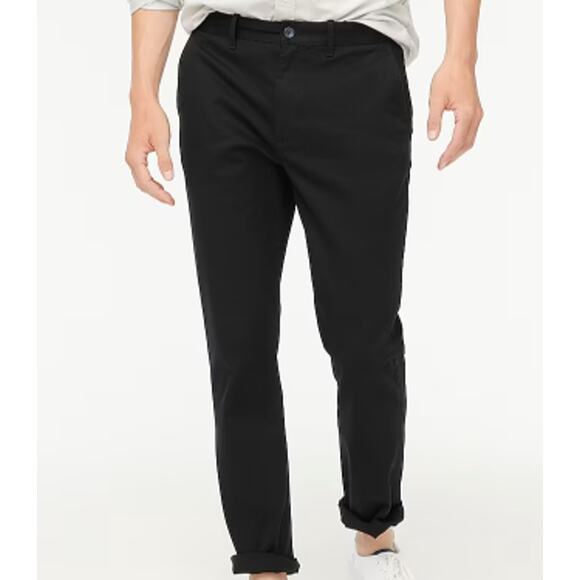 NWT J. Crew Factory Athletic Slim-Fit Chino Pant Straight Leg Black Size 30x30